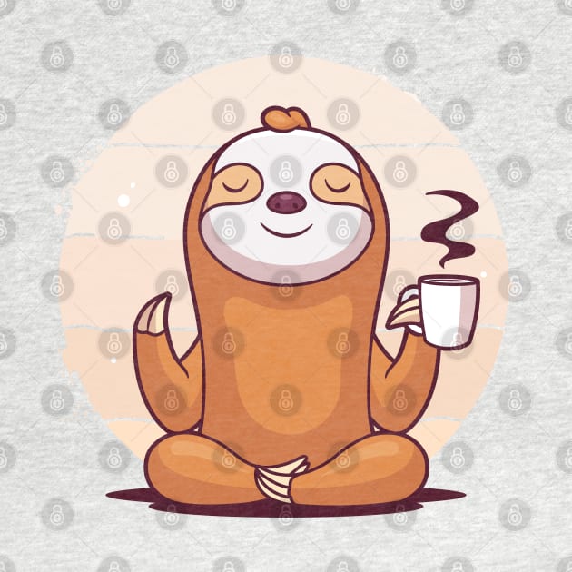 Coffee Yoga Sloth by zoljo